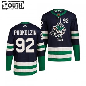Barn Ishockey Vancouver Canucks tröja Vasily Podkolzin 92 Adidas 2022-23 Navy Reverse Retro 2.0 Authentic